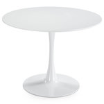 IDIMEX Table à manger ronde LOIRE Ø 100 cm. Coloris disponibles : Noir
