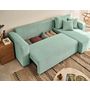 Voir la diapositive 3 : BEST MOBILIER Topaze - canapé d'angle réversible - 4 places - convertible avec coffre - en velours texturé