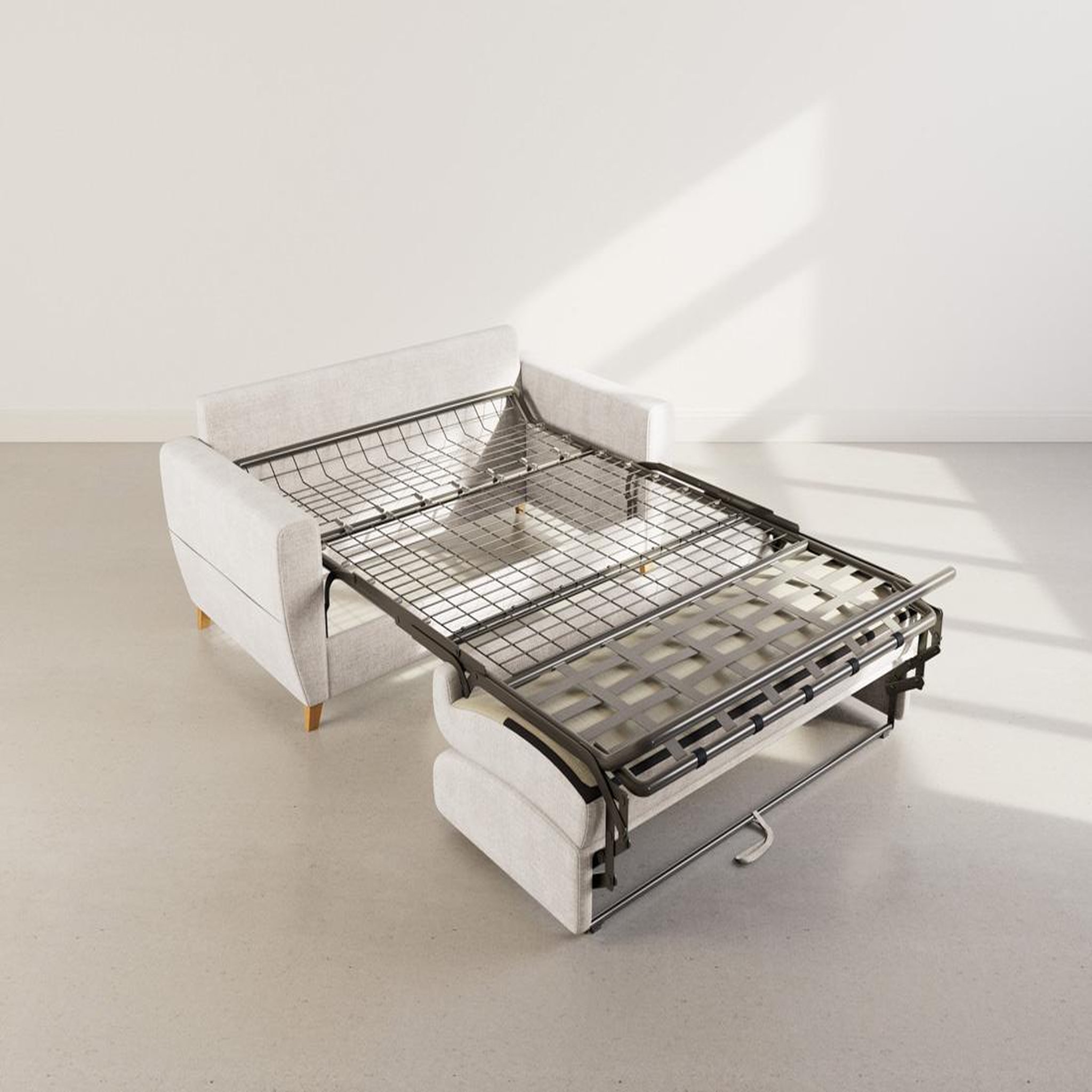 Voir la diapositive 4 : BEST MOBILIER Thibault - canapé lit 3 places convertible express couchage quotidien 140 cm matelas 18 cm en velours texturé
