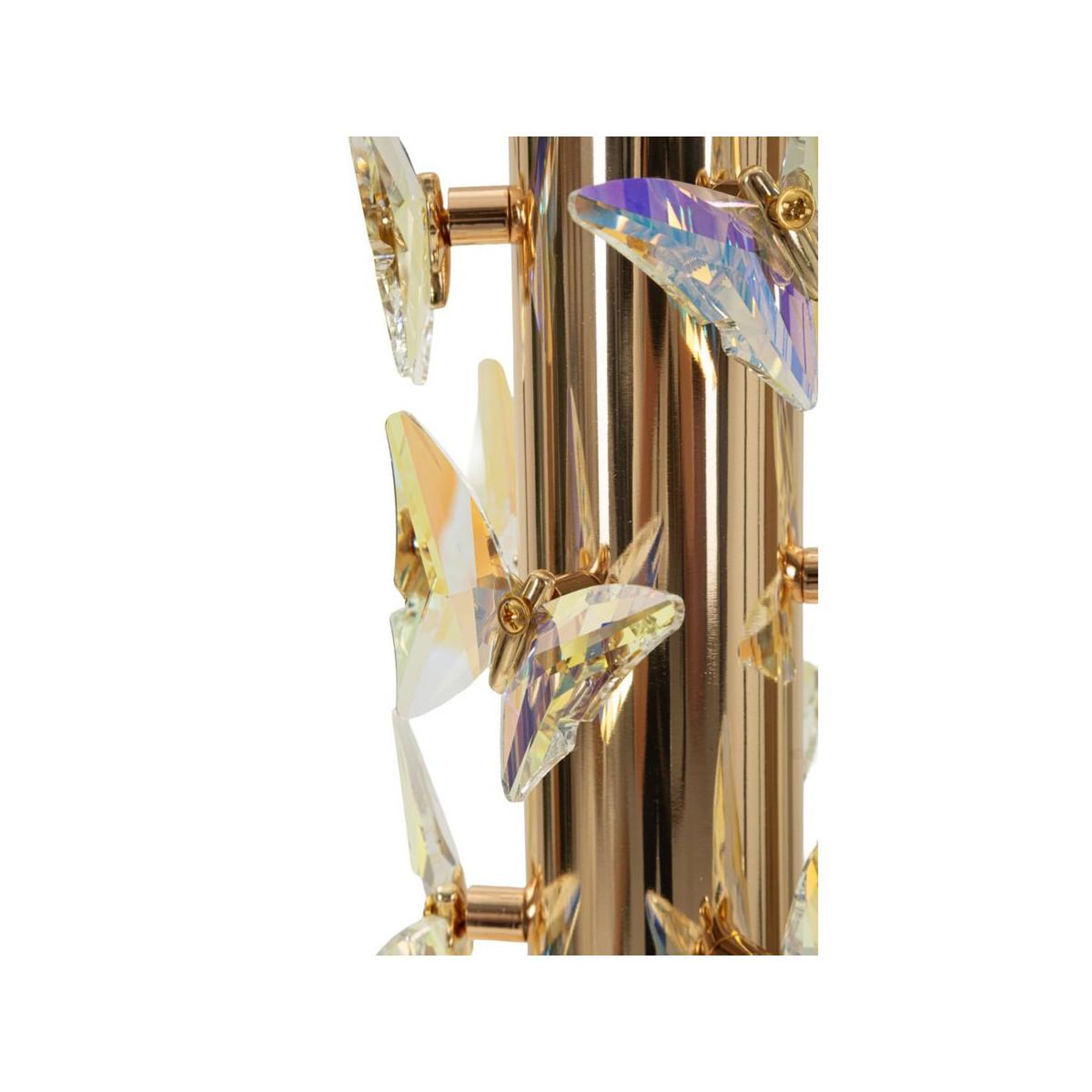 Voir la diapositive 4 : Paris Prix Lampe à poser  butterfly  74cm or & blanc
