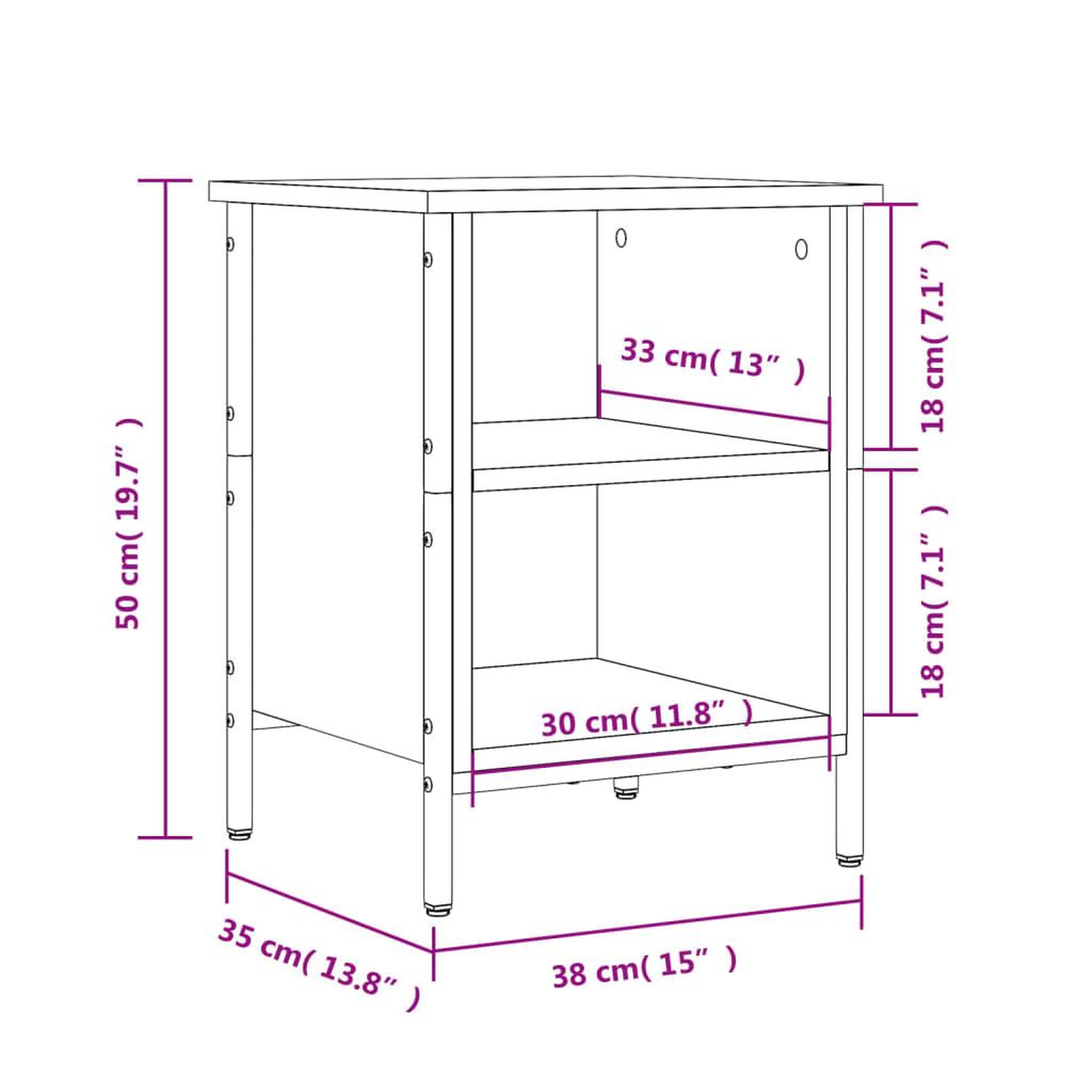 Voir la diapositive 6 : VIDAXL Armoire a chaussures chene marron 38x35x50 cm bois d'ingenierie
