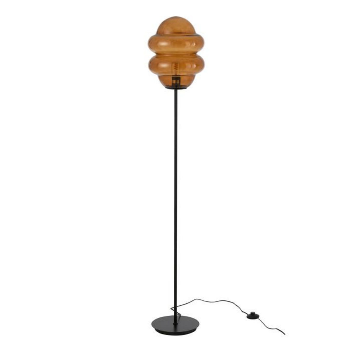 Paris Prix Lampadaire en Verre  Cuillere Miel  160cm Marron