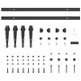 Voir la diapositive 4 : VIDAXL Kit de porte d'armoire coulissante 122 cm acier au carbone