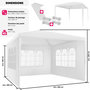 Voir la diapositive 6 : tectake Tonnelle 3 x 3 m blanc
