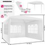Voir la diapositive 6 : tectake Tonnelle 3 x 3 m blanc