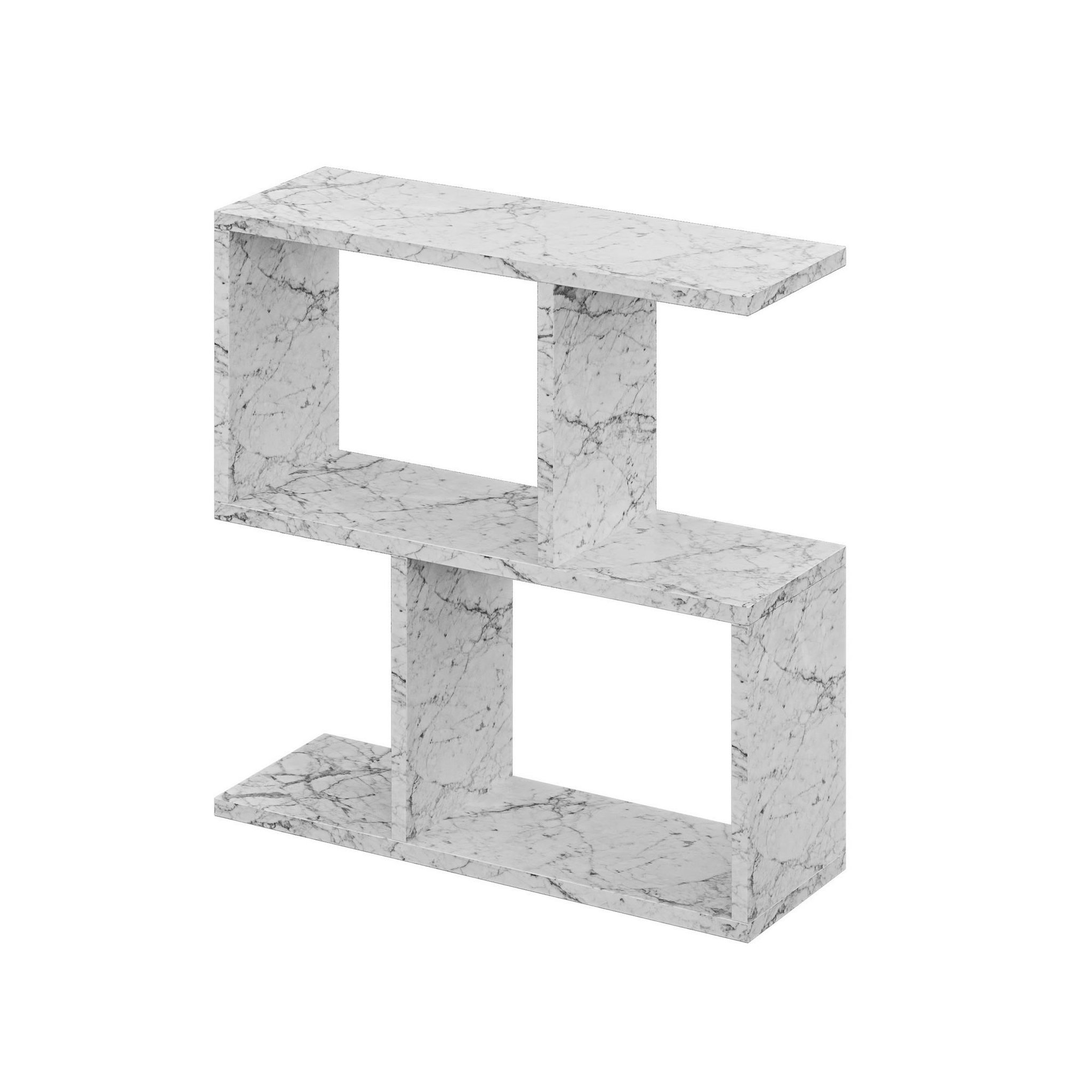 Habitat et Jardin Table d'appoint en bois  Homemania  - 60 x 20 x 60 cm - Blanc marbré