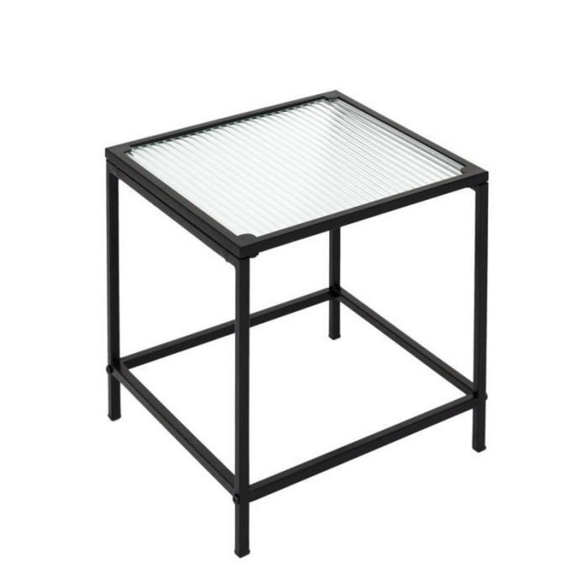 Paris Prix Lot de 2 Tables Gigognes Design  Rosa  40cm Noir