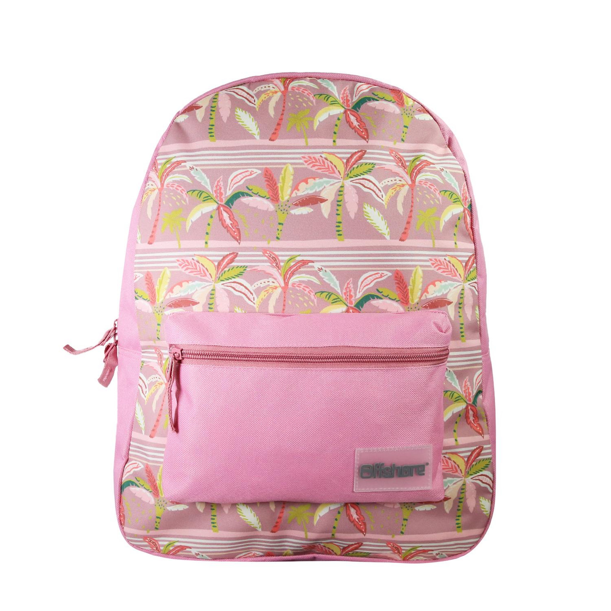 Bagtrotter Sac à dos rose palmiers Offshore 1 compartiment- Bagtrotter