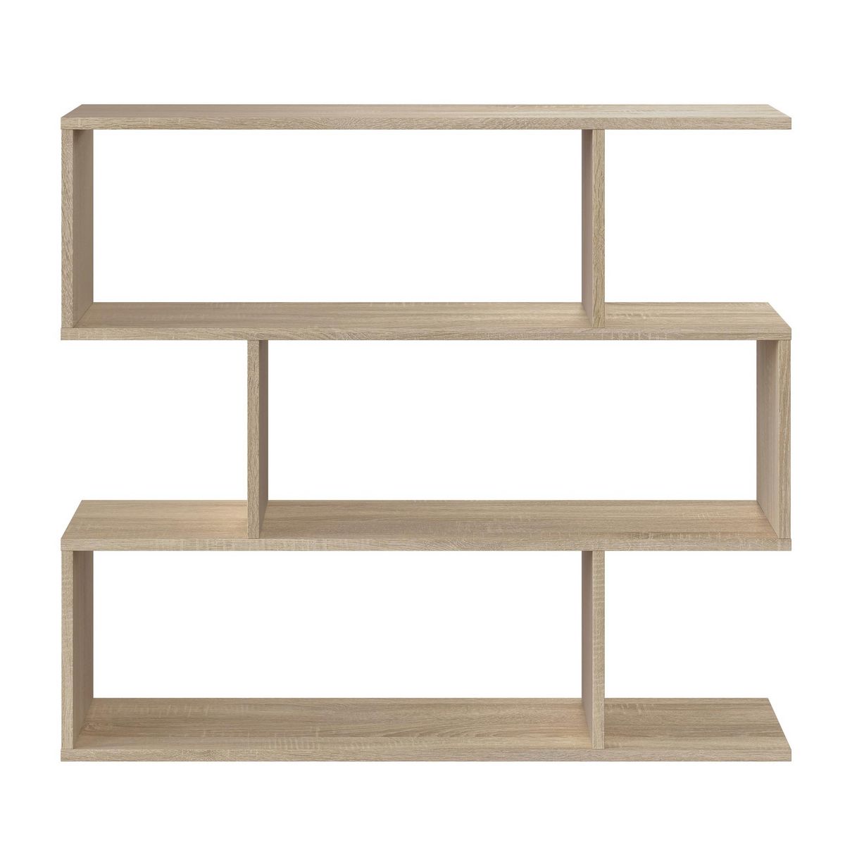 VS VENTA-STOCK Étagère Bibliothèque Bolonia Couleur Chêne 6 étagères, pour Salle à Manger ou Bureau