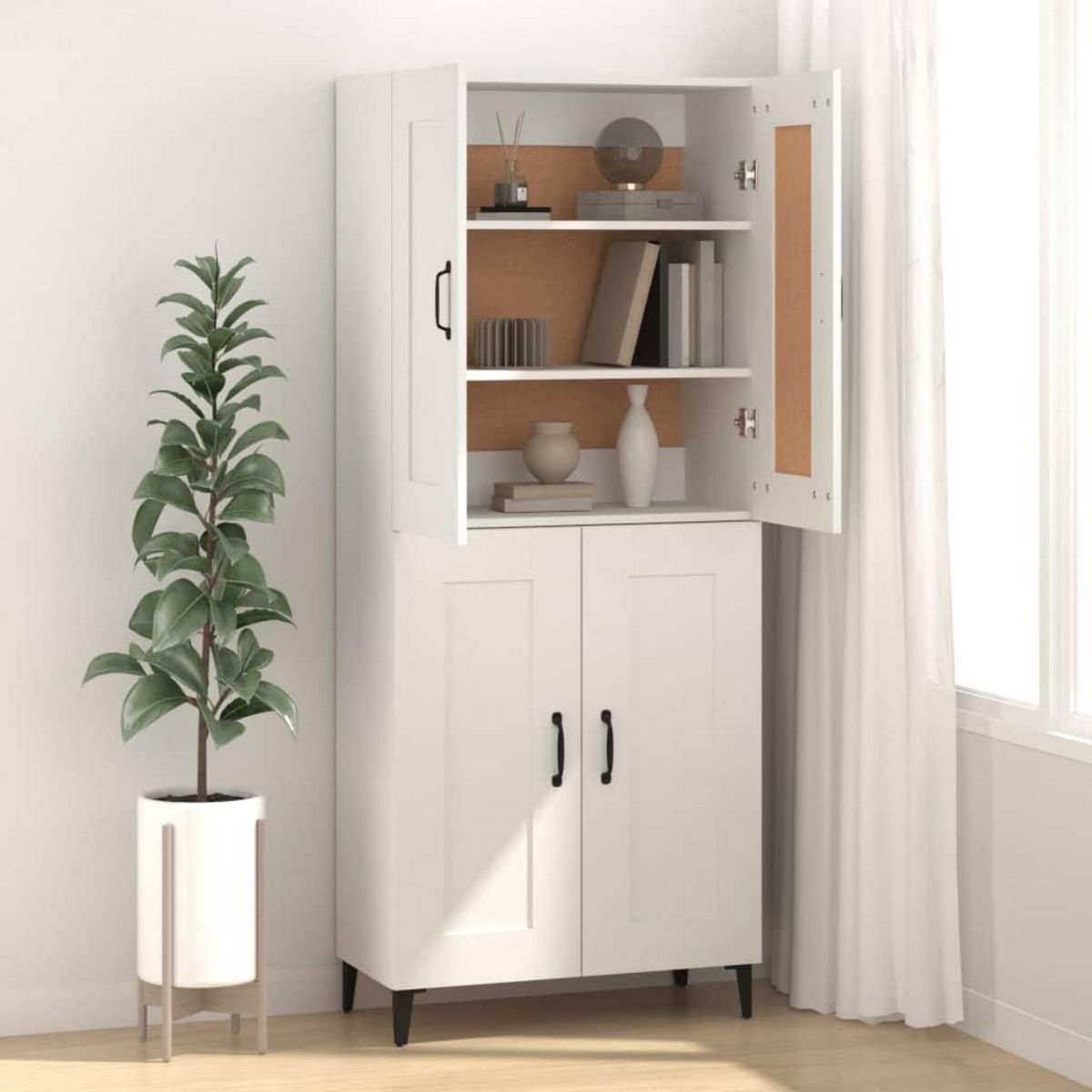 VIDAXL Buffet Blanc 69,5x34x90 cm Bois d'ingenierie