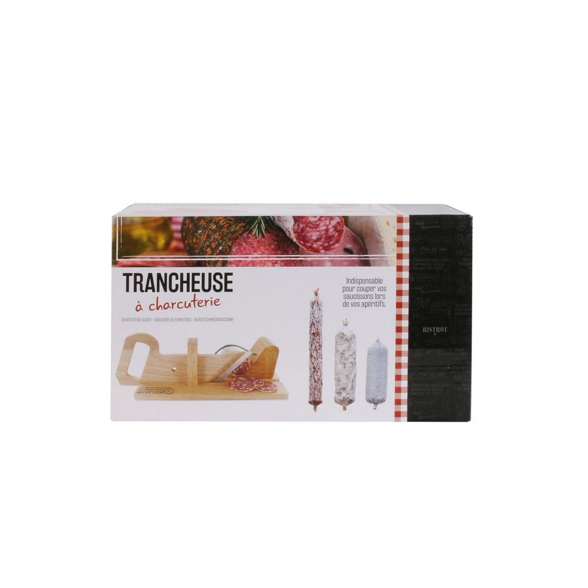 Trancheuse à charcuterie en bois