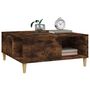 Voir la diapositive 4 : VIDAXL Table basse chene fume 80x80x36,5 cm bois d'ingenierie