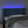Voir la diapositive 4 : VIDAXL Tete de lit a LED Bleu fonce 93x16x78/88 cm Velours