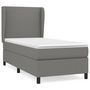 Voir la diapositive 2 : VIDAXL Sommier a lattes de lit avec matelas Gris fonce 80x200 cm Tissu