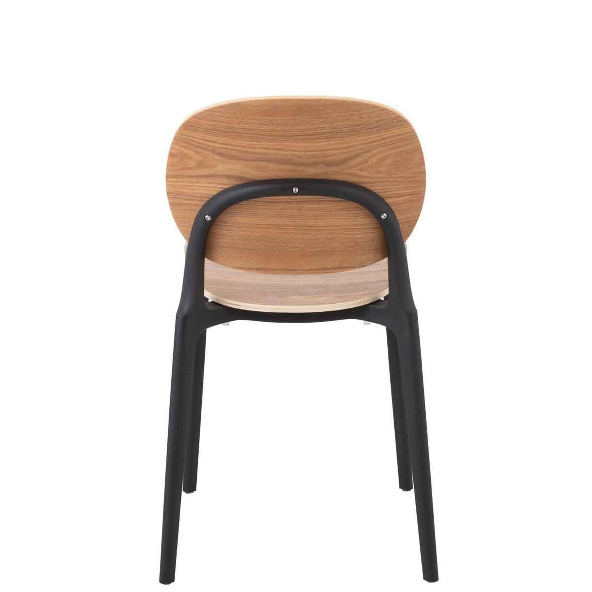 Voir la diapositive 4 : J-LINE Chaise design  finama  82cm naturel & noir