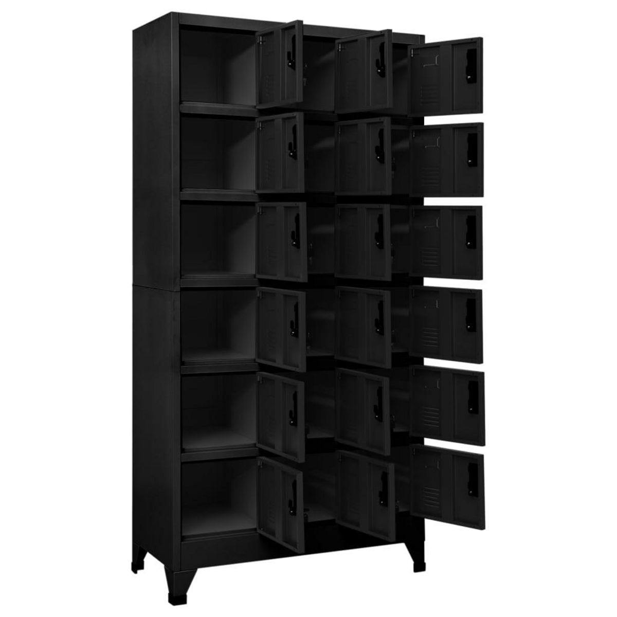 VIDAXL Armoire a casiers Noir 90x40x180 cm Acier