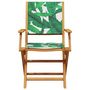 Voir la diapositive 4 : VIDAXL Chaises de jardin pliantes lot de 4 vert tissu et bois massif
