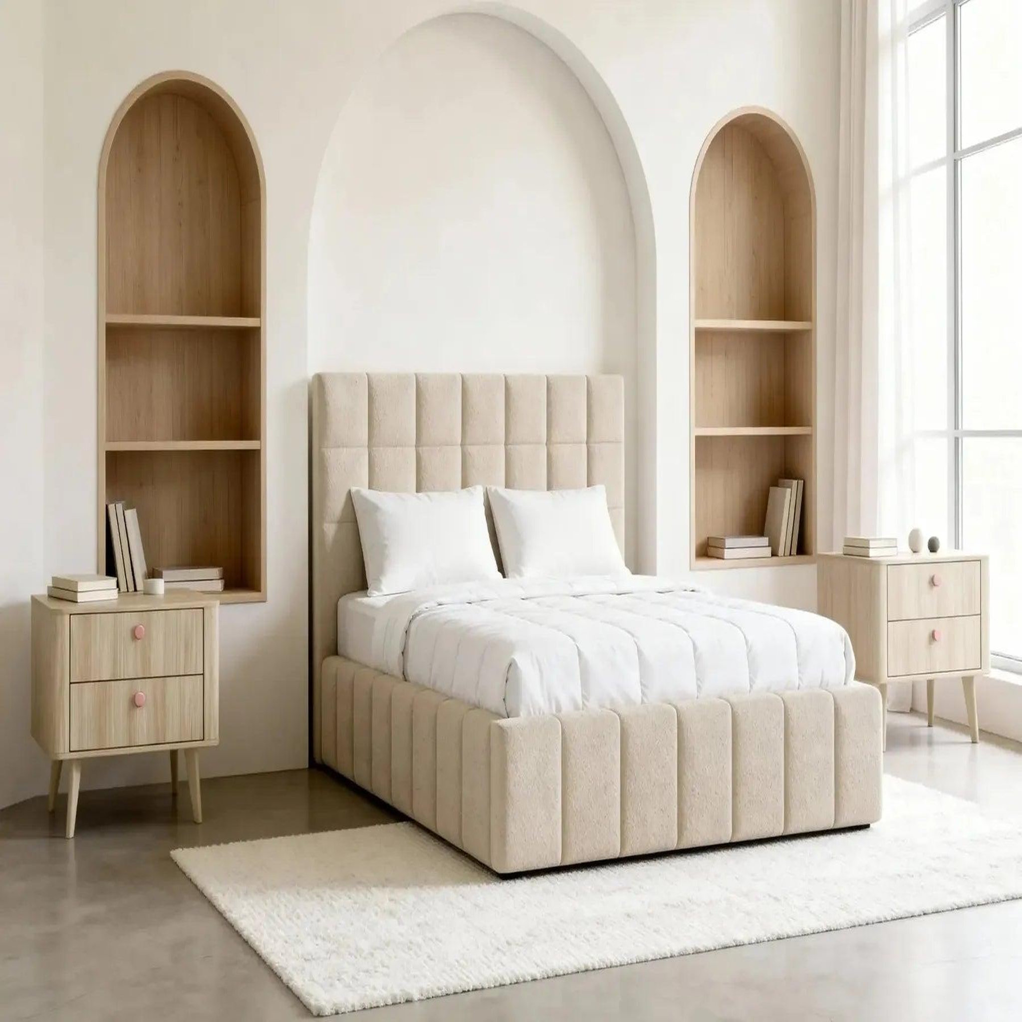 Voir la diapositive 2 : CASANOVA PARIS Florence - lit coffre tissu chenille