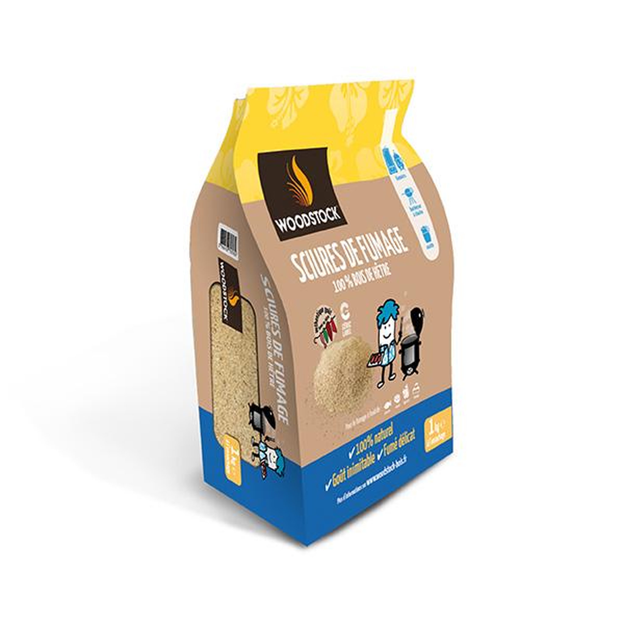 WOODSTOCK Sciures de fumage Woodstock - Sac de 1kg