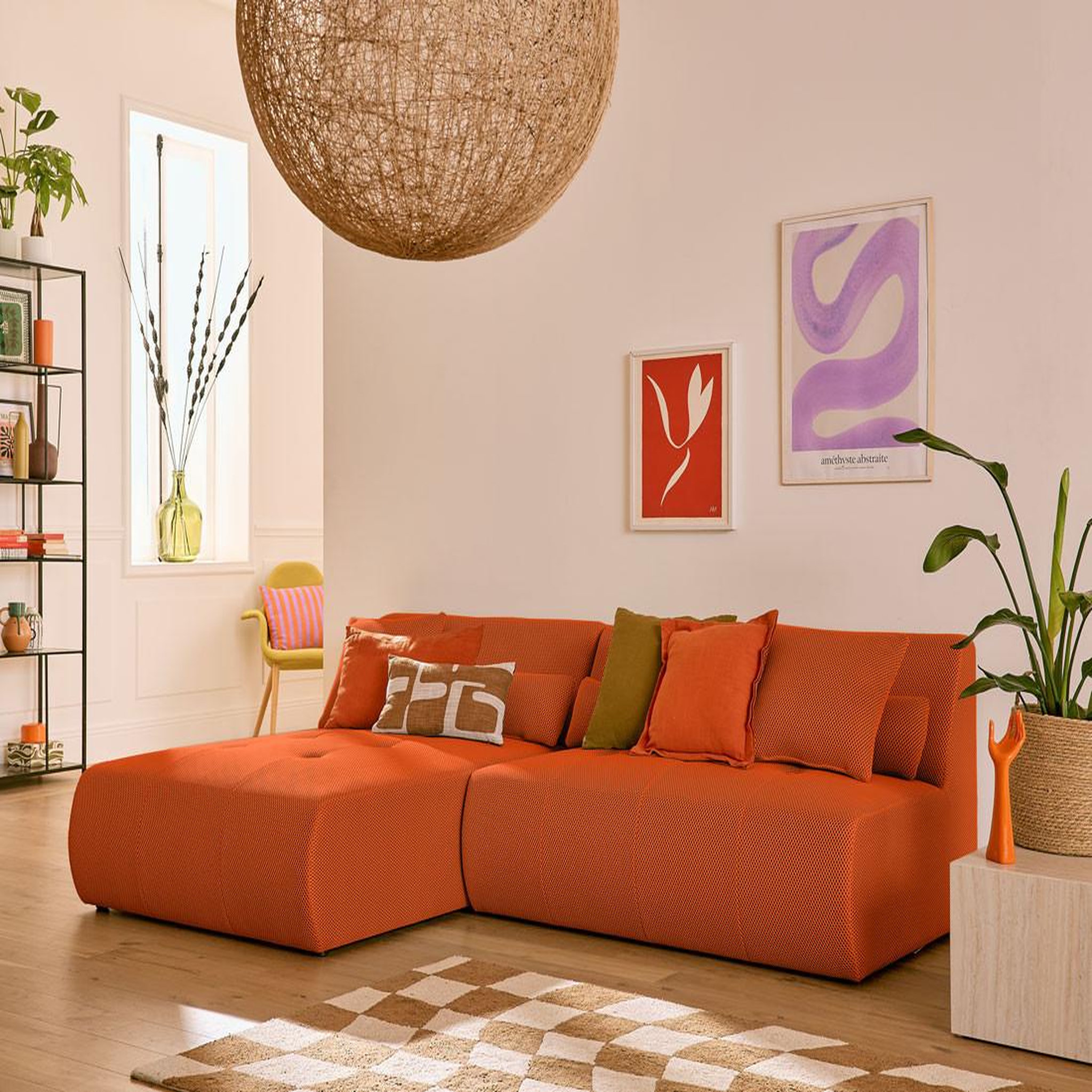 Voir la diapositive 1 : LISA DESIGN Onyx - canapé modulable d'angle réversible 4 places - en tissu mailles 3d