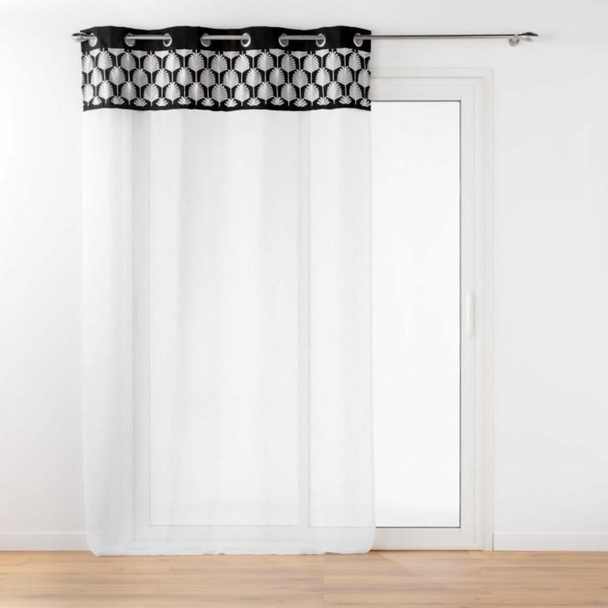 Paris Prix Rideau Voilage à Œillets  Kasita  140x240cm Noir