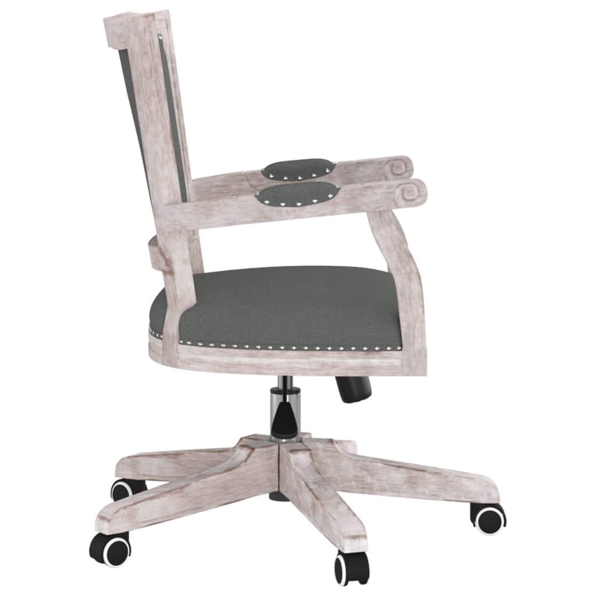 Voir la diapositive 4 : VIDAXL Chaise pivotante de bureau Gris fonce Tissu
