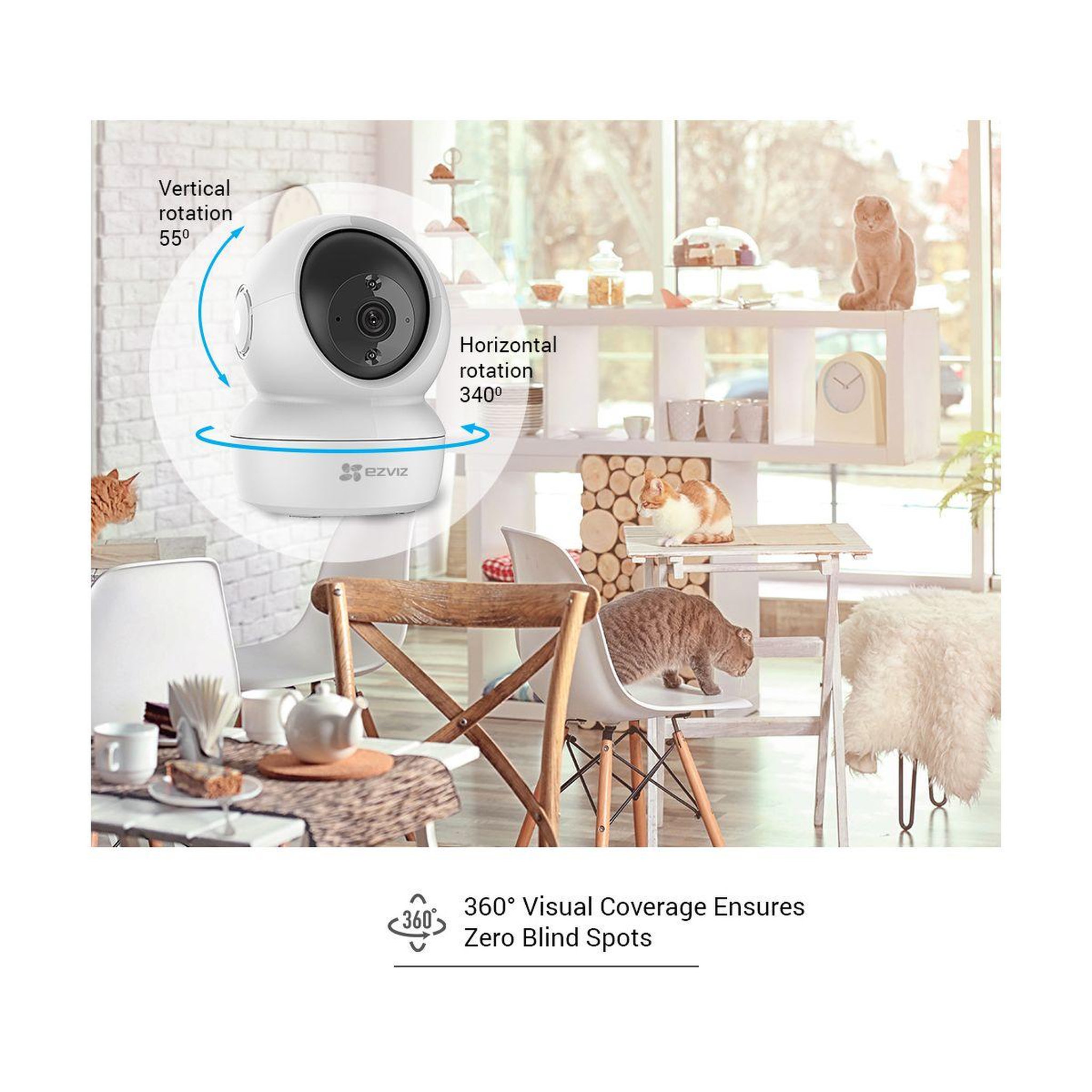 Voir la diapositive 2 : EZVIZ Caméra de surveillance Wifi C6N