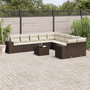 Voir la diapositive 1 : VIDAXL Salon de jardin et coussins 11 pcs marron resine tressee