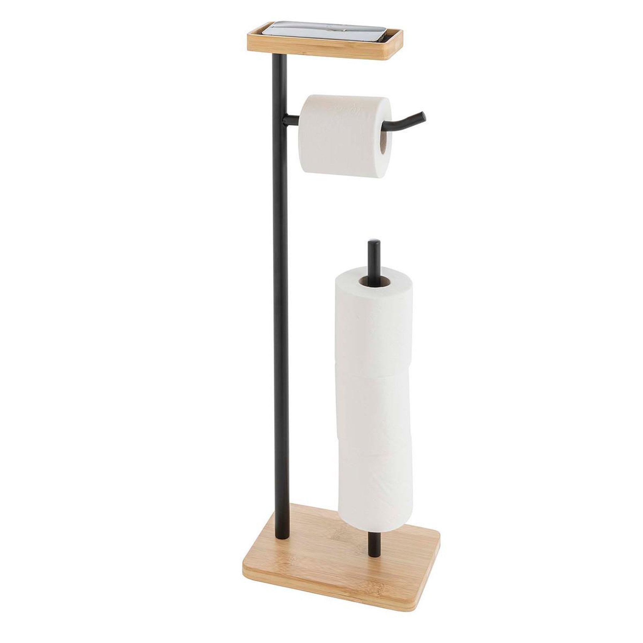 Voir la diapositive 2 : Douceur d'Intérieur Dérouleur papier wc en bambou  filano  65cm noir & naturel