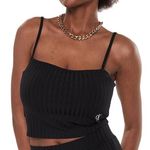 CALVIN KLEIN JEANS Top  Femme Calvin Klein Jeans Rib Cropped Strappy. Coloris disponibles : Noir