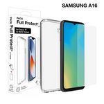 MOXIE Pack Full Protect® Moxie Protection d écran en verre trempé + Coque pour Samsung Galaxy A16 Transparent