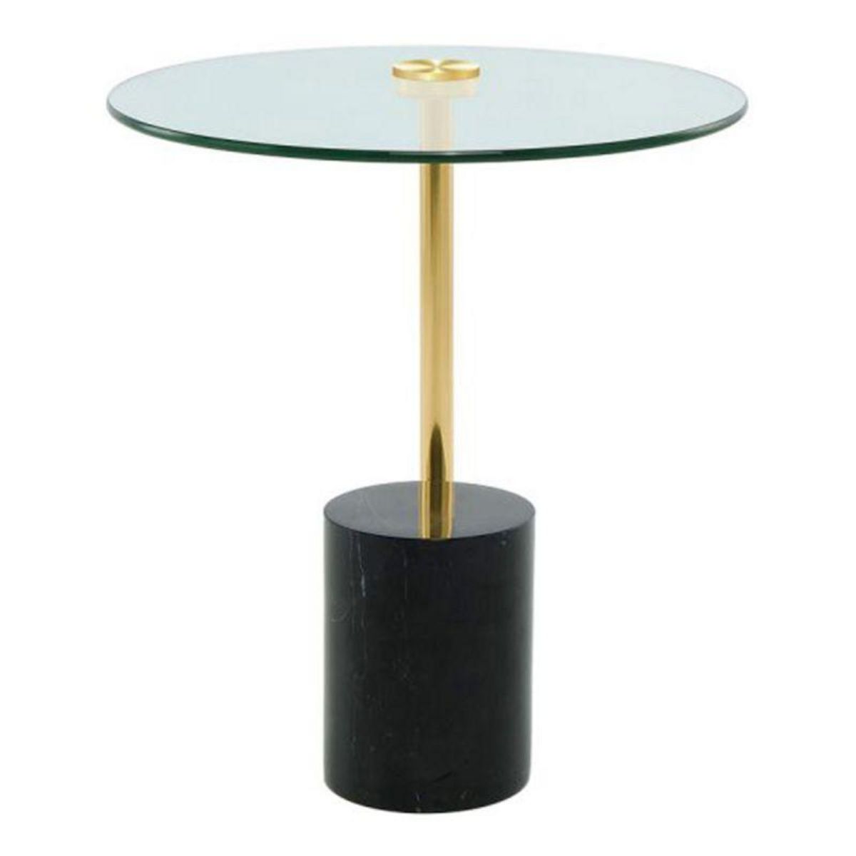 Paris Prix Table d'Appoint en Marbre  Rosario  50cm Or & Noir