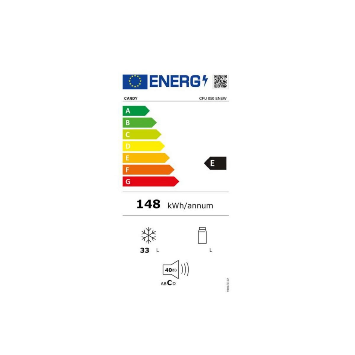 Candy Congélateur armoire 44cm 33l statique - CFU050ENEW