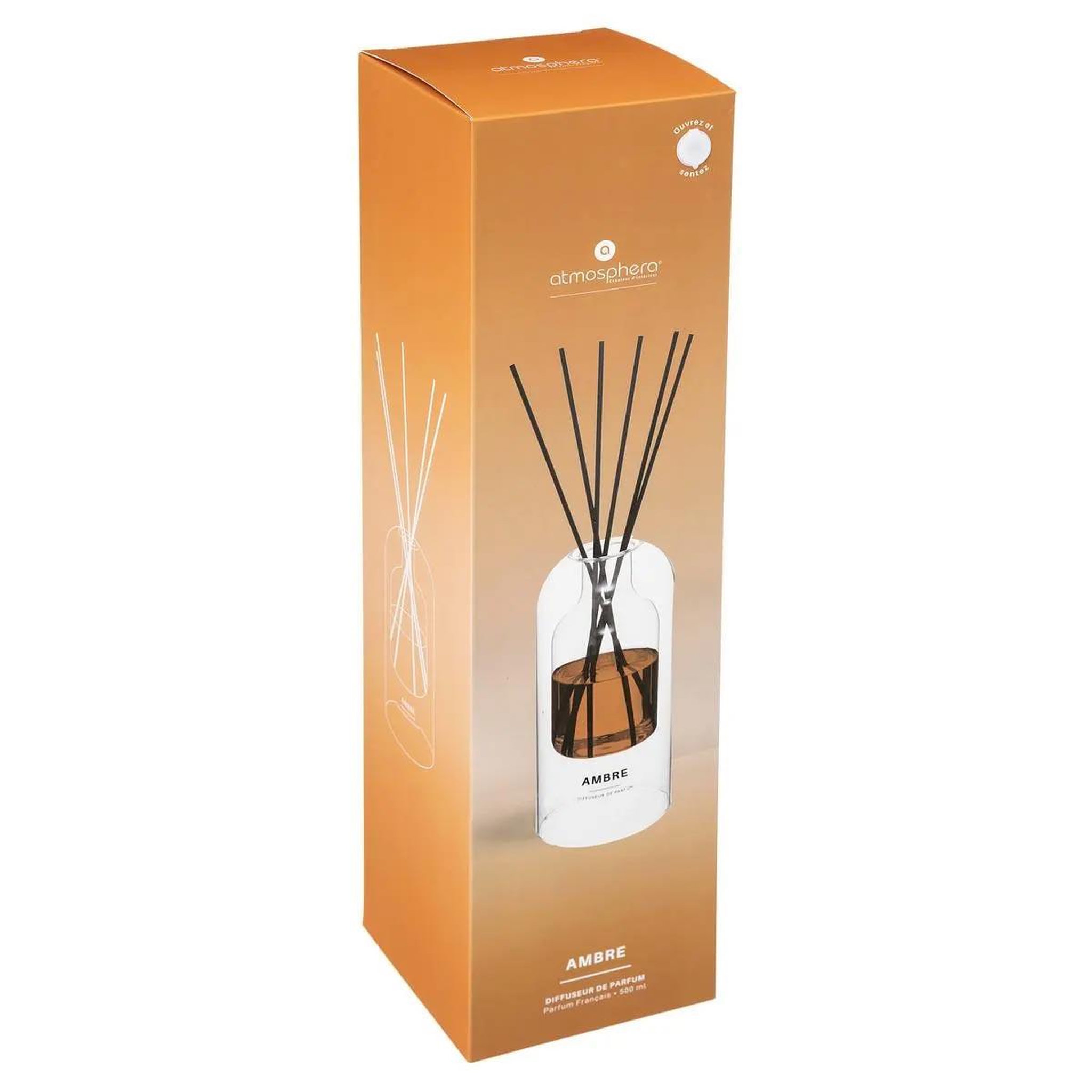 Voir la diapositive 2 : ATMOSPHERA Diffuseur de parfum  ilan  500ml ambre