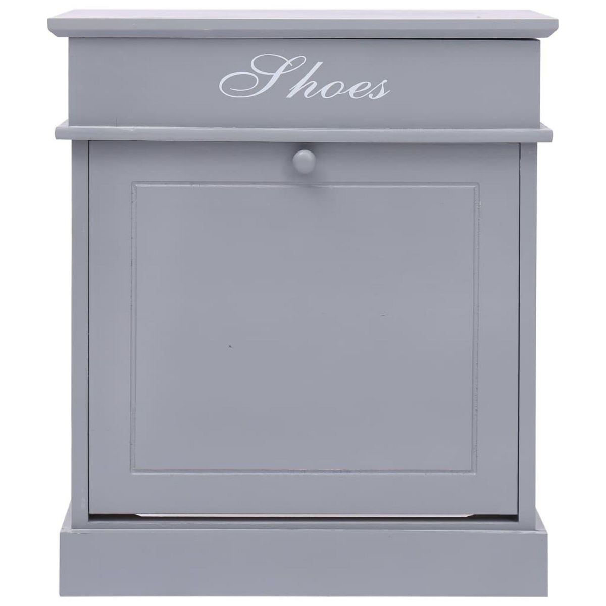 VIDAXL Armoire a chaussures Gris 50 x 28 x 58 cm Bois de Paulownia