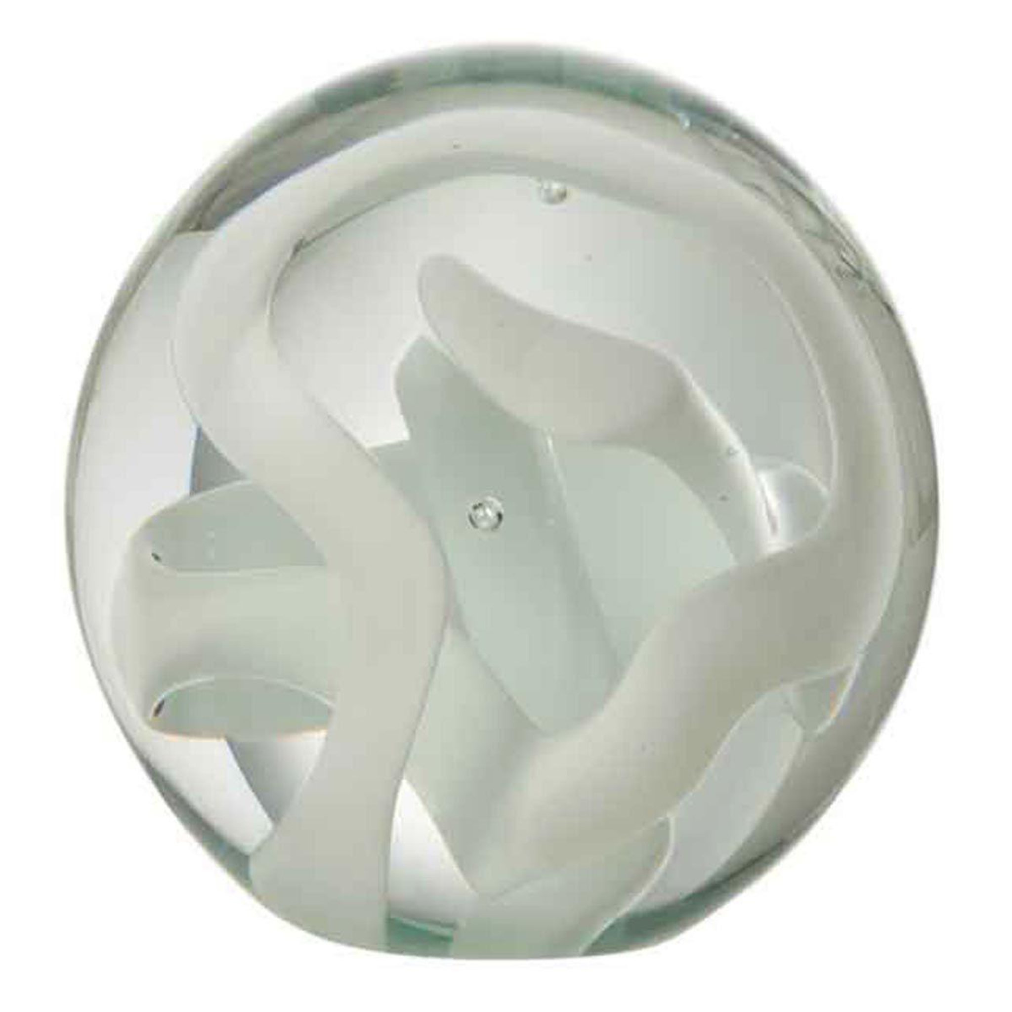 J-LINE Presse-papier en verre  guirlande  10cm blanc
