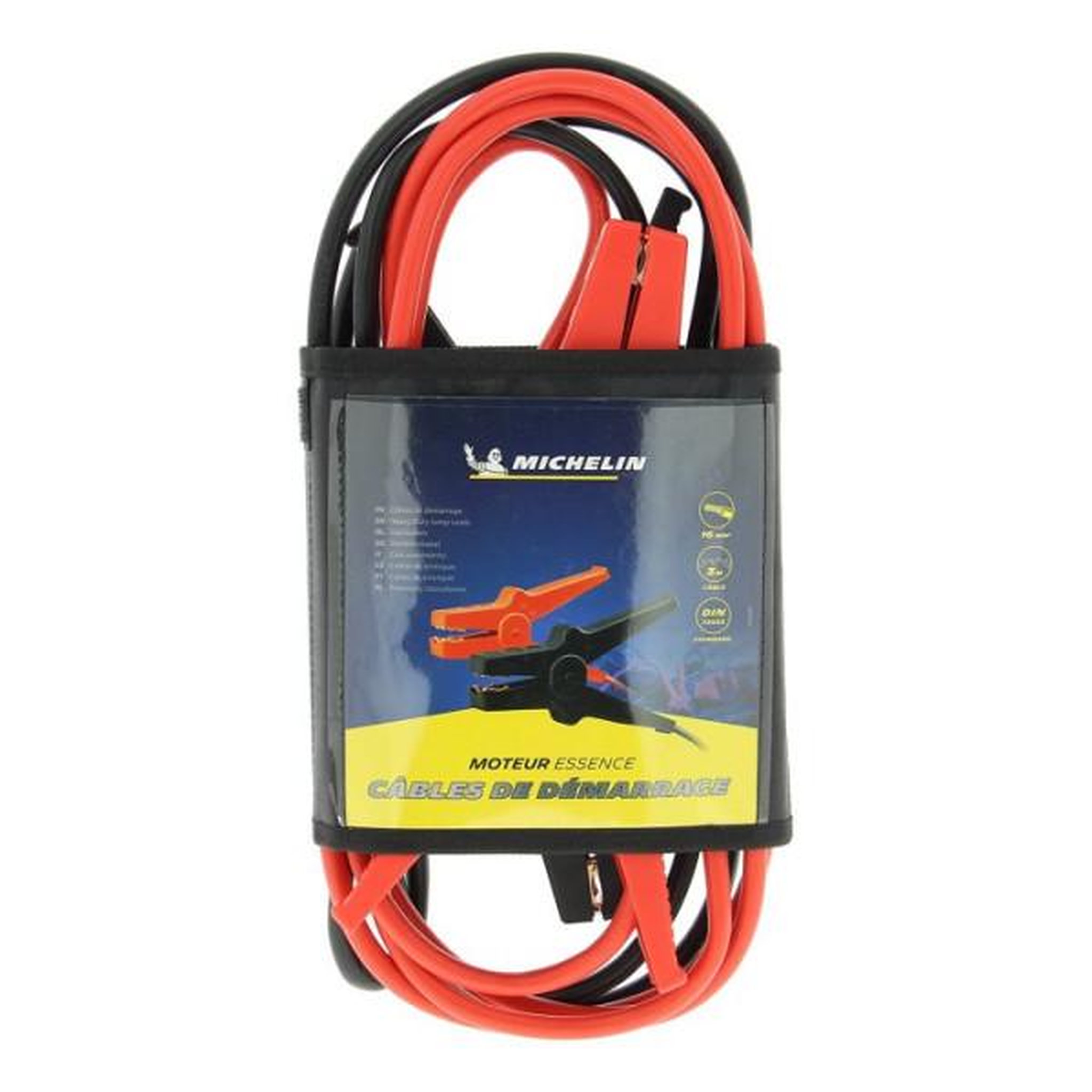 Voir la diapositive 2 : MICHELIN Câbles démarrage - MICHELIN - 9512 - 16mm² - 3M - Démarrage des moteurs a essence de cylindrée maximale 2,5L