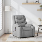 VIDAXL Fauteuil de massage inclinable Gris clair Tissu