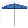 Voir la diapositive 6 : VIDAXL Parasol de plage bleu azure 200x125 cm