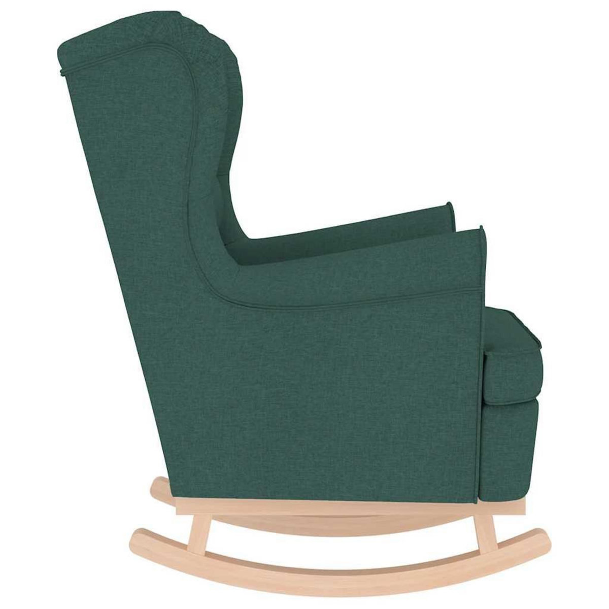VIDAXL Chaise a bascule vert fonce 74x90x102 cm tissu