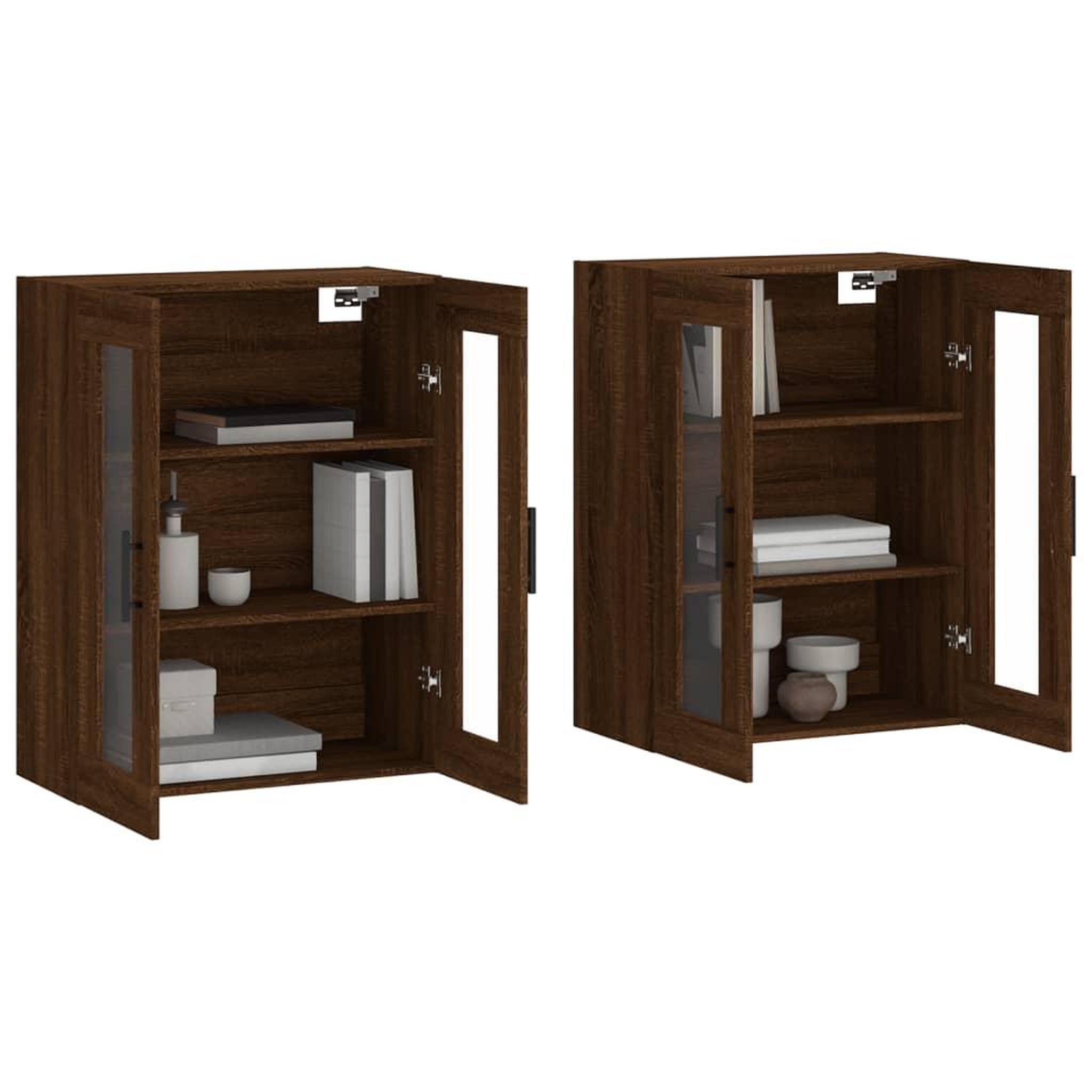 Voir la diapositive 3 : VIDAXL Armoires murales 2 pcs chene marron bois d'ingenierie