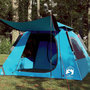 Voir la diapositive 1 : VIDAXL Tente de camping a dome 4 personnes bleu liberation rapide