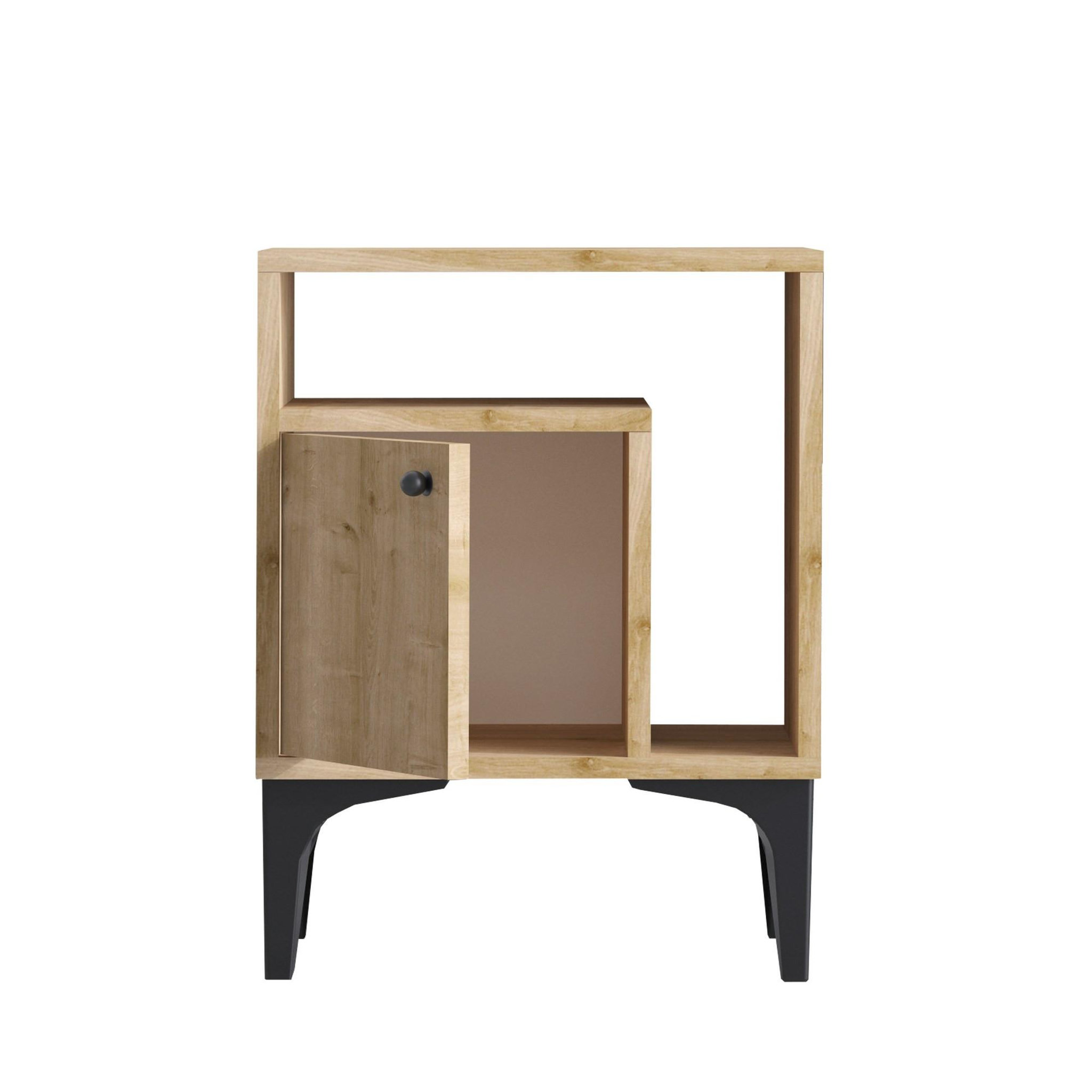 Voir la diapositive 3 : Habitat et Jardin Table de chevet en bois  nuno  - 40 x 35 x 55 cm - beige