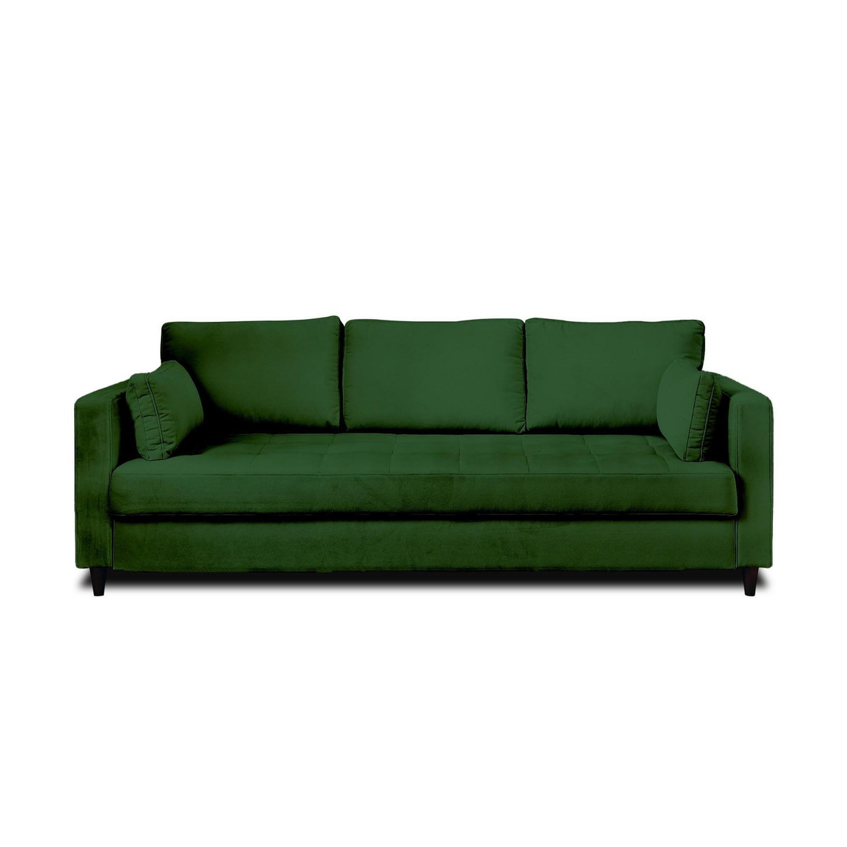 LISA DESIGN Anna - canapé droit 3 places convertible avec poche en velours