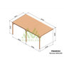 Voir la diapositive 2 : JARDIDECO Pergola adossée en bois Rennes 600 x 300 cm - Maderland