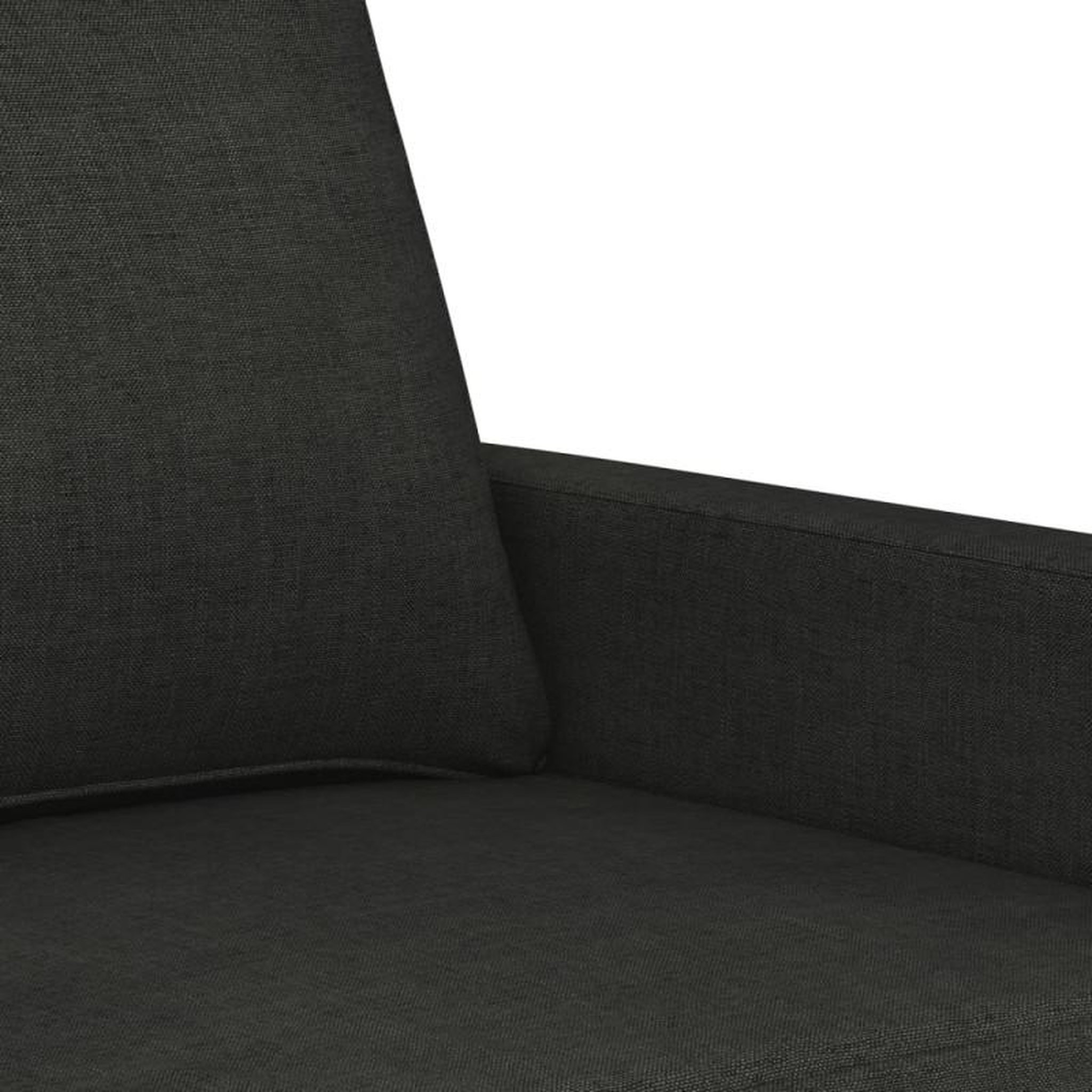 Voir la diapositive 6 : VIDAXL Canapé à 2 places Noir 140 cm Tissu