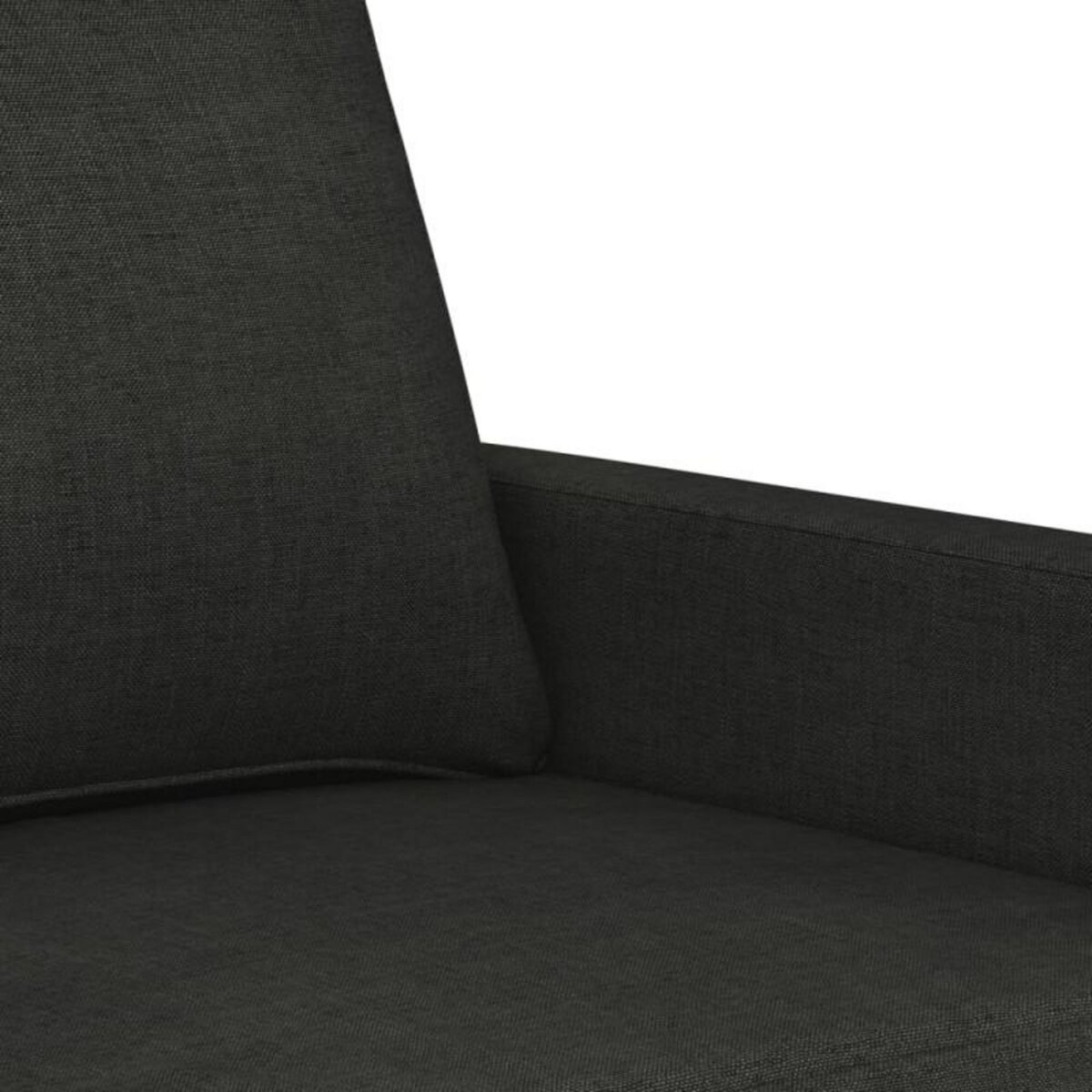 VIDAXL Canapé à 2 places Noir 140 cm Tissu