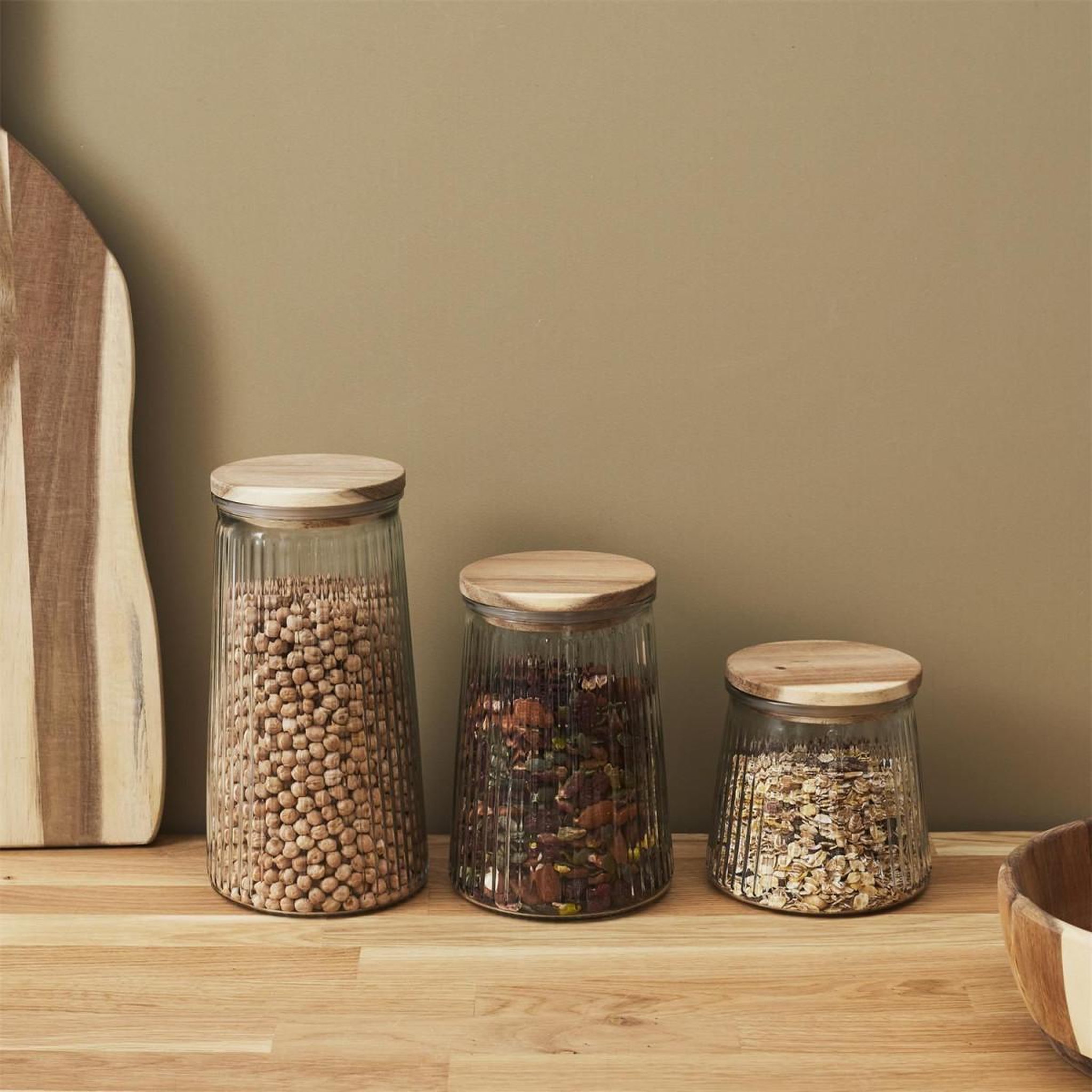 Voir la diapositive 3 : COOK CONCEPT Bocal en Verre Design  Acacia  65cl Transparent