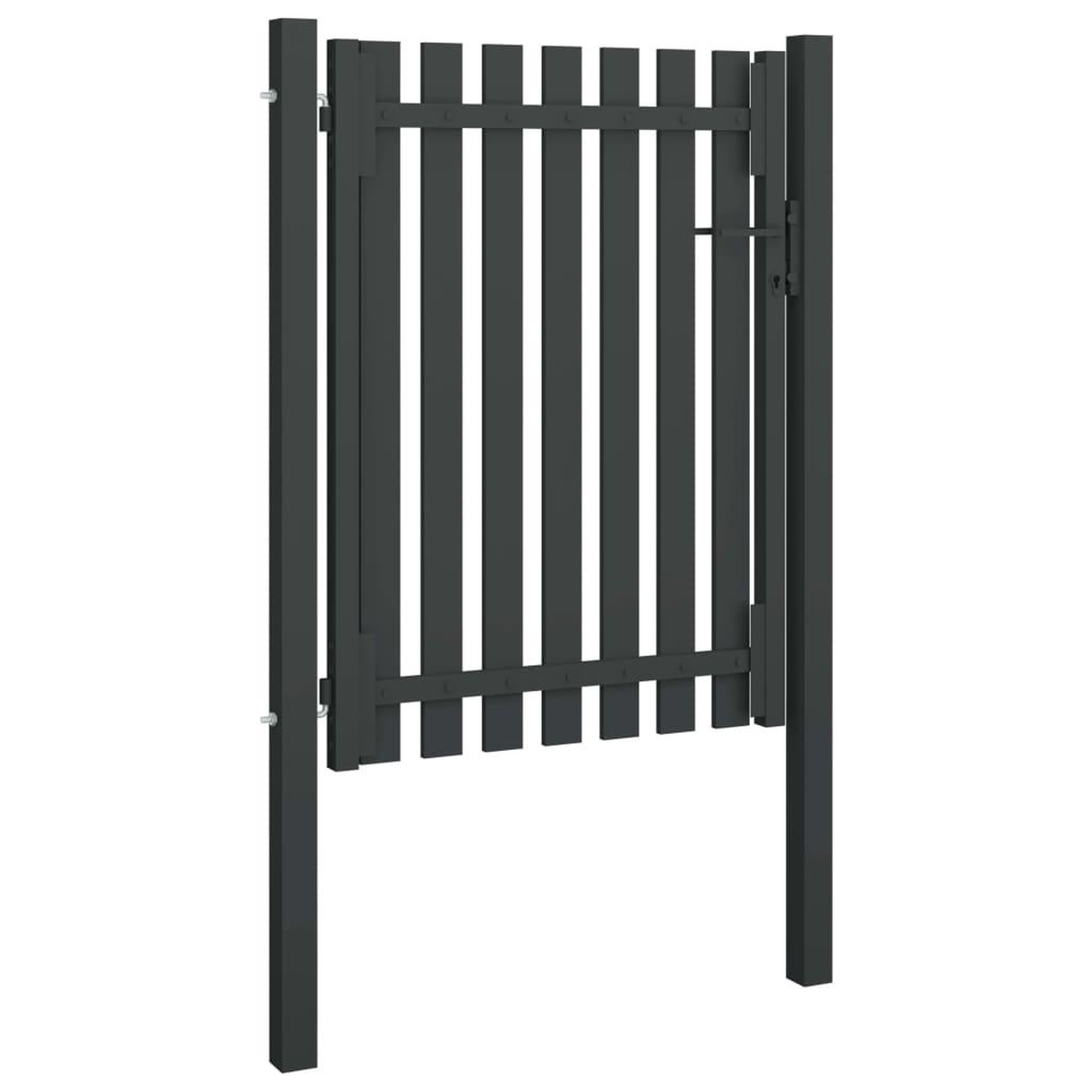 Voir la diapositive 2 : VIDAXL Portail de cloture de jardin Acier 1x1,7 m Anthracite