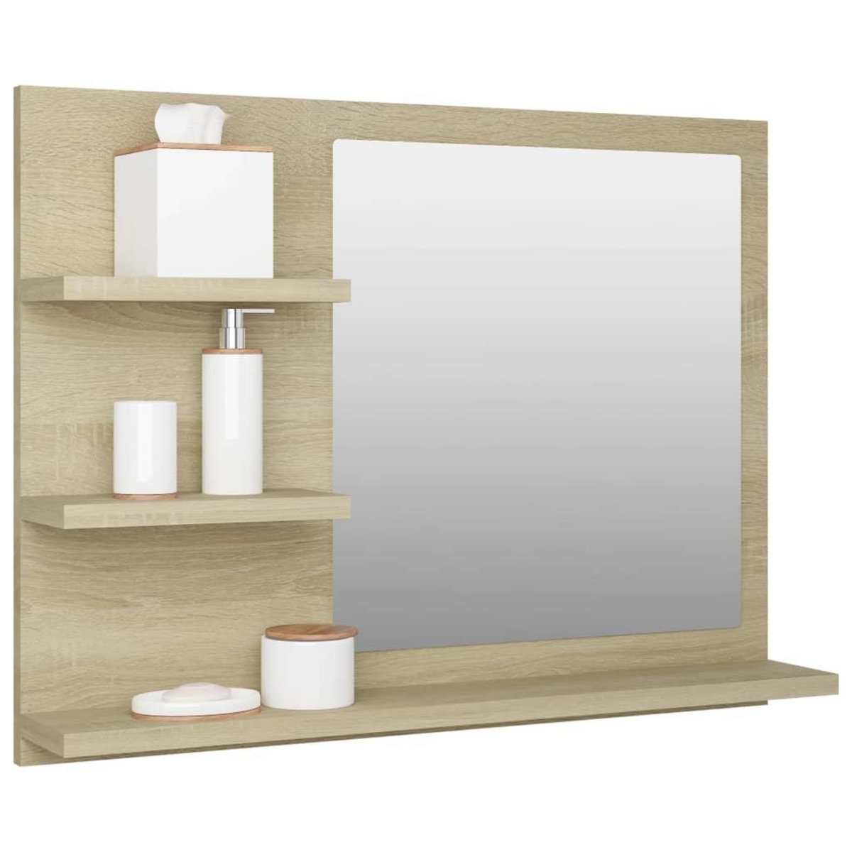 VIDAXL Miroir de salle de bain chene sonoma bois d'ingenierie